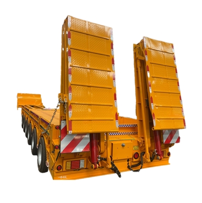 CIMC Heavy 6 Axle Low Bed Semi-remorque de matériau en acier remorques de camion avec performance
