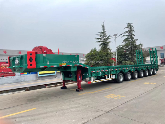 CIMC 2 axes 3 axes 4 axes 5 axes 6 axes 100 tonnes camion de transport de conteneurs semi-remorque plat