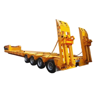 Suspension aérienne 100 tonnes conteneur camion de transport semi-plat remorque avec carrosserie en acier