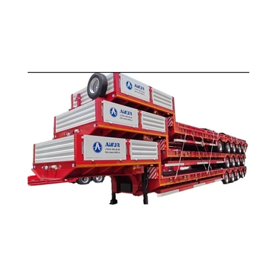 L'électrophoresie KTL couche en poudre 100T semi-remorque à lit bas pour le transport par excavatrice