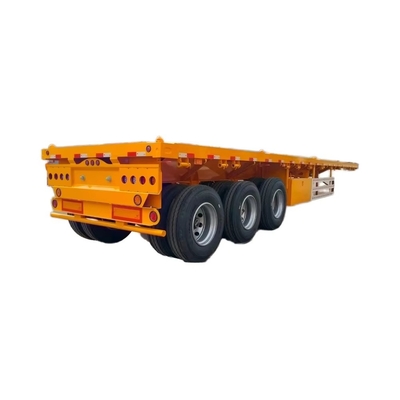 Semi-remorque à 4 essieux à plat avec conception personnalisable et construction en acier durable