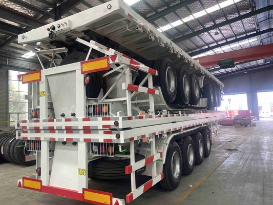 CIMC 40 tonnes 60t 2/3 axe 20FT 40FT conteneur châssis utilisé lit plat col de poule squelette camion remorque plat