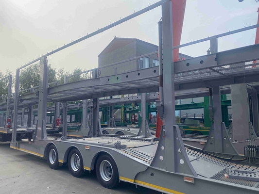 CIMC Coût-efficacité 2/3 essieu 8-9 remorque à roulement plat à double pont remorque à roulement automobile