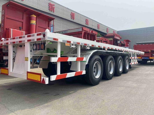 CIMC Container plat Semi-remorque Lourde utilisation 4 essieux 100t Export Brand New Container Trailer