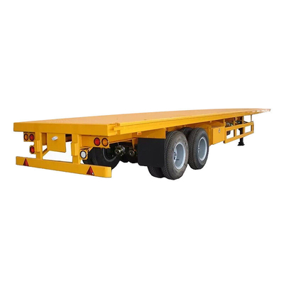 CIMC 2 Axle 30T haute résistance en acier allié Q345 à air ou en suspension mécanique 20 pieds conteneur plat semi-camion remorque