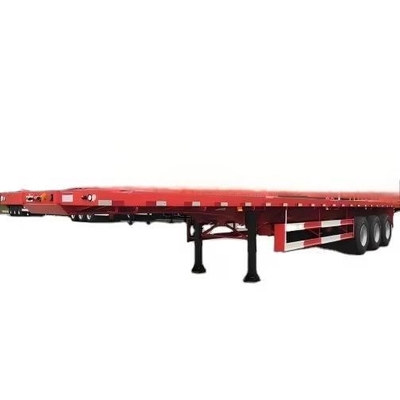 CIMC 13*2,55*2,9m 3AXLE capacité de chargement 80T serrures sélectionnées 2 boîtes à outils poudre KTL électrophorétique peinte plat semi-remorque