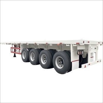 CIMC 40 45ft acier 4Axle conçu pour le transport lourd de chargement surdimensionné et conteneurs remorques à plat extensible