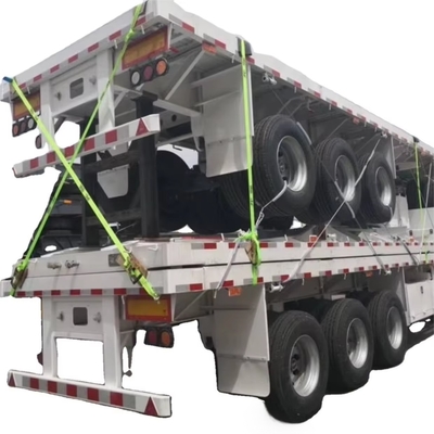 CIMC pas cher 3 essieux haut Charge en acier vente à chaud 20ft 40ft conteneur châssis avec verrou bas Deck plat transport plat semi-remorque