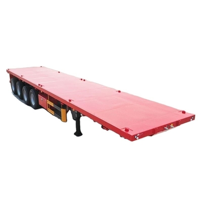 CIMC 3 essieux 40 pieds 12500*2500*1500mm 70 tonnes de capacité 8-12 ensembles de verrouillage à torsion camion tracteur à pont plat Semi-remorque