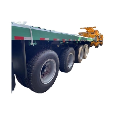 CIMC Nouveau véhicule de conteneurs en acier à 4 essieux à planche plate à squelette semi-remorque avec système de freinage Wabco