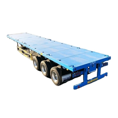 CIMC 2/3/4 essieux 40 pieds 12500*2500*1500mm 70 tonnes capacité 8-12 ensembles de verrouillage à torsion tracteur camion à pont plat Semi-remorque