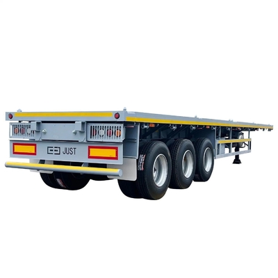 CIMC 50T 12500*2500*1530mm 12r22.5 Suspension à ressort à feuilles à lit plat Container semi-remorque pour l'Afrique du Sud Moyen-Orient