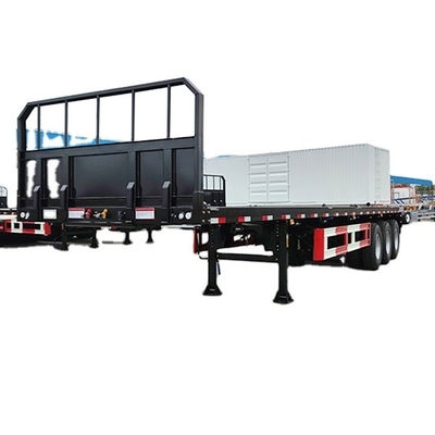 CIMC en acier ou en fer Expédition Container de 40 pieds Transport Trailers à lit plat 3 essieux Prix de semi-trailers à lit plat en Afrique