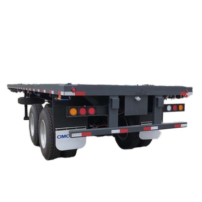 CIMC Nouveau véhicule à conteneurs en acier à trois essieux à planche plate et à squelette semi-remorque avec système de freinage Wabco