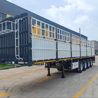 Cimc populaire promotionnel Grand camion de fret remorque 4 axle clôture Semi-remorque
