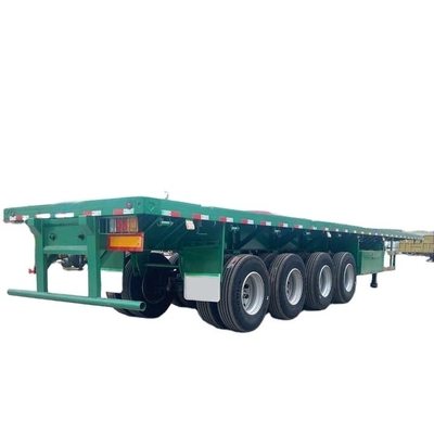 CIMC Nouveau véhicule à conteneurs en acier à trois essieux à planche plate et à squelette semi-remorque avec système de freinage Wabco