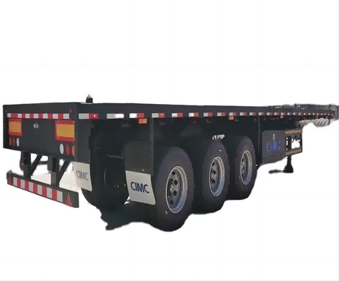 CIMC utilise une capacité de chargement lourd 40 60 80 100 tonnes 3 essieu 4 essieu 40 pieds 45 pieds conteneur plat semi-remorque vers l'Afrique