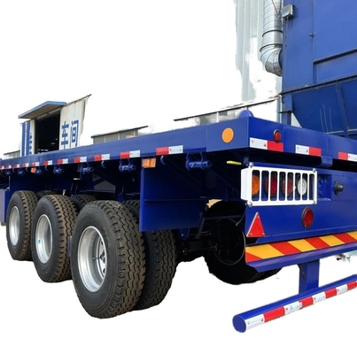 CIMC Nouveau véhicule à conteneurs en acier à trois essieux à planche plate et à squelette semi-remorque avec système de freinage Wabco