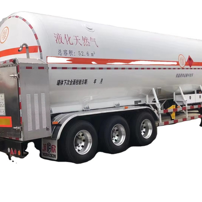 CIMC S30408 Q345R 3 essieux 13200*2540*4000mm capacité totale 52,6cbms suspension pneumatique Yostes jambe d'atterrissage 50# épingle de traction Tanker GNL