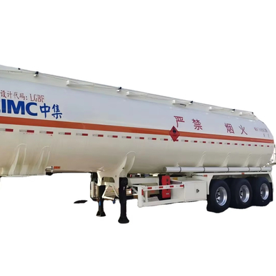 CIMC 3 essieux Capacité 42 m3 en acier inoxydable 304 Compartiment unique Vacuum 12R22.5 18PR 12 pneus 28T train d'atterrissage Tanker liquide