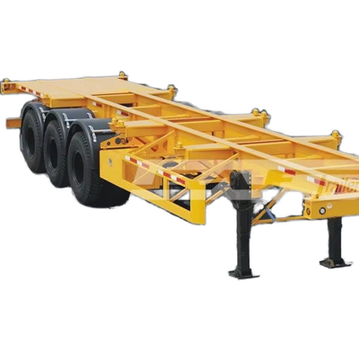 CIMC 2/3 essieux 12 unités pneus 12400*2480*1560mm Suspension mécanique 60T charge utile squelette semi-remorque