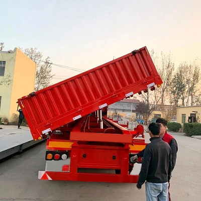 Chargement et déchargement efficaces de marchandises remorque à bascule latéral à trois essieux 70 tonnes camions-chargeurs lourds
