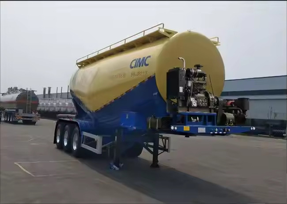 2/3/4 Axe Ciment en acier inoxydable ou en fer Calcaire Lait Cendre de charbon Minérale Réservoir de poudre Camion Semi-remorque