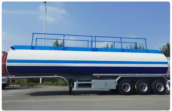 3 essieu 40000l Tracteur de transport de produits chimiques liquides ou gazeux en acier au carbone