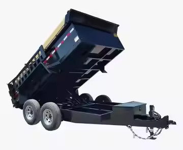 Salle 14000 lb freins électriques sur les deux essieux 2 5/16 Ball Hook up 235R16 pneu de fer à bascule Dump Trailer