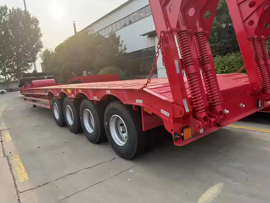 CIMC 3/4 essieux en acier robuste longueur de transport de 10 à 20 m semi-remorque à lit bas