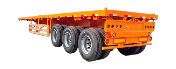 CIMC 20ft 40ft Semi-remorque Container de transport de fret Twistlocks Design à plat en acier au carbone 12R22.5 remorques de camion
