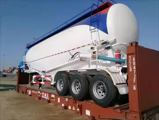 3 essieux 40T transport ciment particules en PVC cendres volantes matériaux granulaires réservoir de ciment semi-remorque