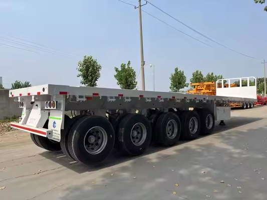 CIMC 5 essieux 40 pieds étirement extensible de chargement à pont plat camion tracteur semi-remorque