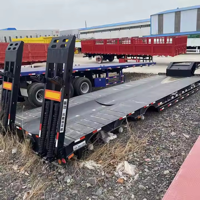 3/4/5 Axle 60 à 80 tonnes Lourde chargeuse à coude de poule / à couche basse / à couche basse Trailers à couche basse