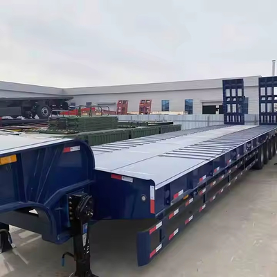 60 tonnes de chargeur hydraulique extensible à basse altitude, camion à basse altitude, semi-remorque à 2-3 axes, remorques de chargement et de service