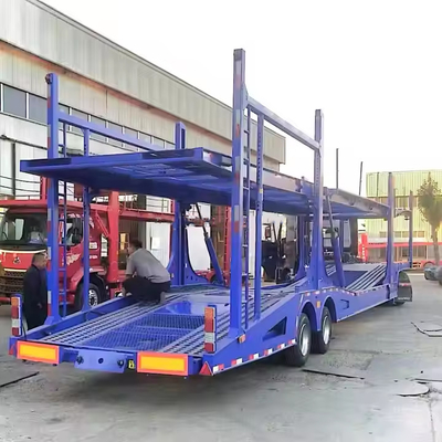 CIMC Lourdes charges 3 essieux Voiture de transport semi-camion remorque Voiture de transport remorque FUHUA Essiles d'acier 35000 Kg 10R22.5