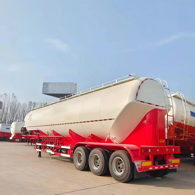 3 essieux 40cbm 45tonnes en forme de V poudre sèche silo de transport ciment grosse citerne semi-camion remorque