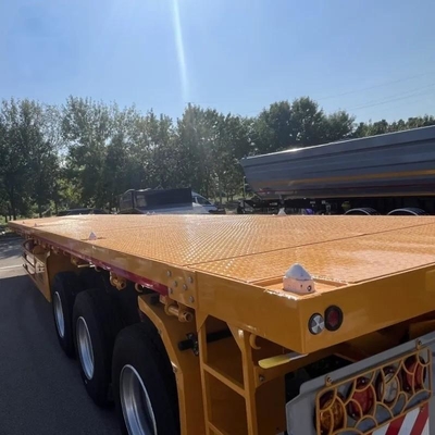 20 pieds 40 pieds conteneur camion plat semi-remorque avec 3 mm 4 mm plate-forme de grain