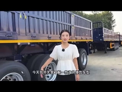 Semi-remorque à trois essieux pour clôture en aval